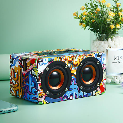 【声音出众！简约而不简单】M5家居木质无线蓝牙小音箱 手机电脑桌面音响。ry 商品图0