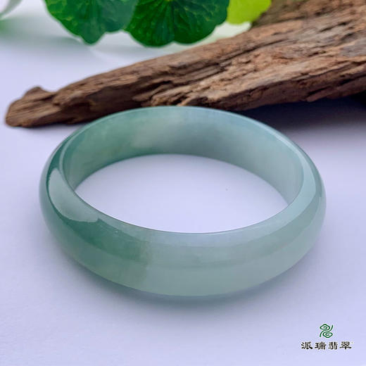 派瑞翡翠 翡翠手镯 糯种 飘花 商品图3