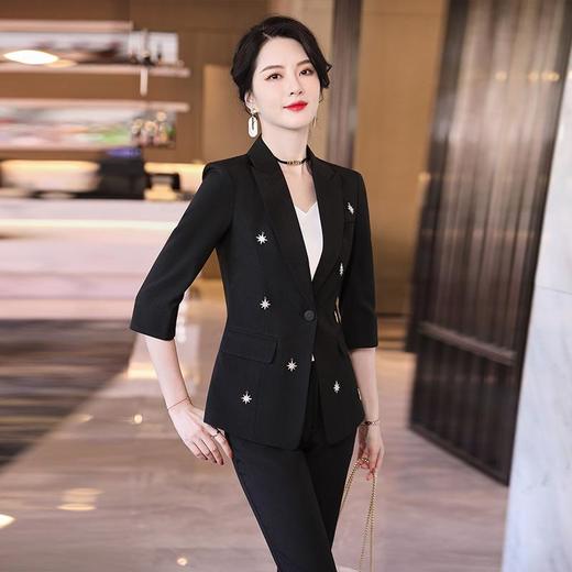 娜璐多 星空高级感小西装外套2023春秋季新款时尚气质修身西服女神范洋气 商品图0