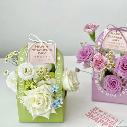 《如沐春风》手提花篮颜色随机 商品图4