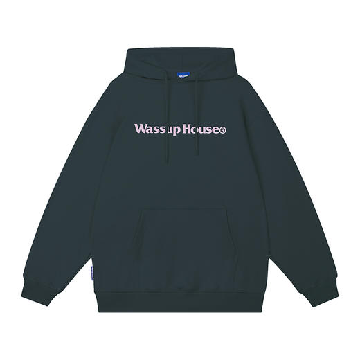 WassupHouse基础大LOGO印花连帽卫衣 商品图11