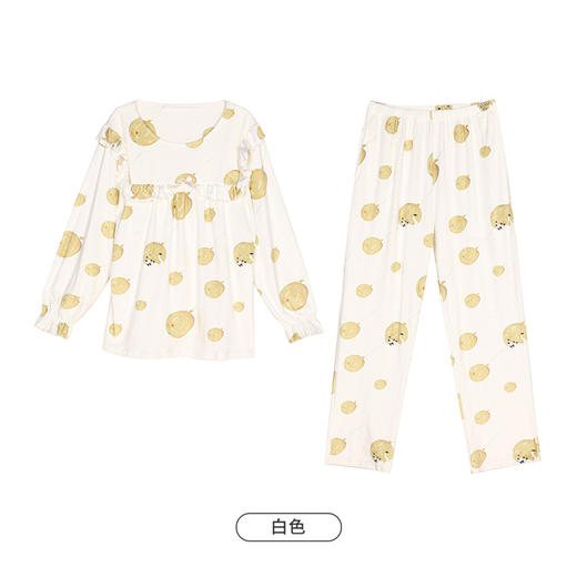 都市丽人好睡好眠女士睡衣坑条数码印花海岛绒厚款长袖长裤类家居服套装LH32K8 商品图8