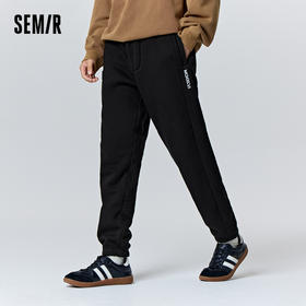 森马休闲裤男冬季针织慢跑基础日常运动加厚温暖时尚合体束脚长裤