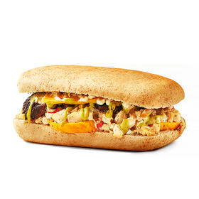 烟熏鸡肉蘑菇帕尼尼