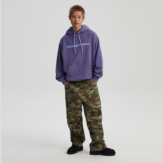 WassupHouse基础大LOGO印花连帽卫衣 商品图3