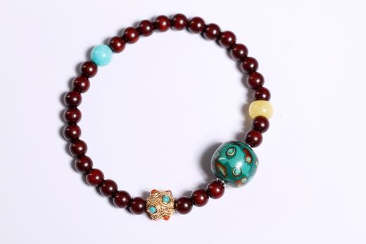 DQ0206°紫檀+大漆手持珠手串 商品图0