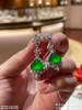 老坑玻璃种帝王绿水滴耳坠【2131405】具体价格微信咨询 商品缩略图8