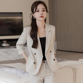 娜璐多 高级感西装套装女秋季短款小个子2023新款职业正装女气质西服外套