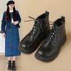 ZHR马丁靴女 2023秋冬新款休闲百搭黑色圆头短靴甜酷风潮流马丁靴 商品缩略图0
