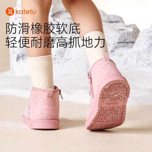 卡特兔儿童棉鞋2023秋冬新款软底防滑女童棉靴加绒保暖儿童雪地靴 商品图3
