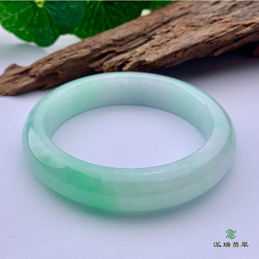 派瑞翡翠 翡翠手镯 糯种 飘花 商品图1