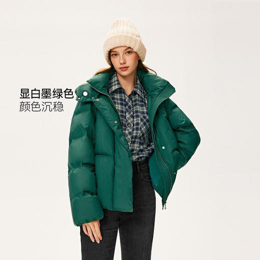 【严选】诗凡黎冬圣诞绿短款羽绒服7E9380461 商品图4