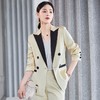 娜璐多 气质通勤西装外套女2023年秋季新款时尚个性商务拼接西装领套装女 商品缩略图1