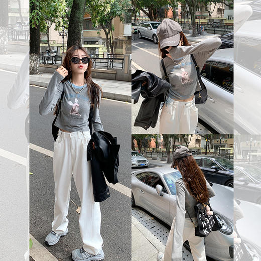 <曾小咸推荐>【奶盐甜豆】2色撞色领打底衫 商品图2