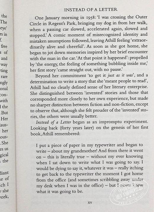 【中商原版】戴安娜 阿西尔 不只是一封信 Instead of a Letter 英文原版  Diana Athill 商品图8