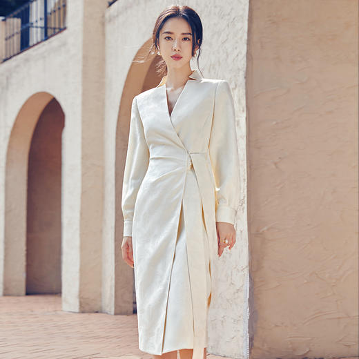 IWY/扶摇系列秋季新中式收腰绑带连衣裙FYQ213 商品图0