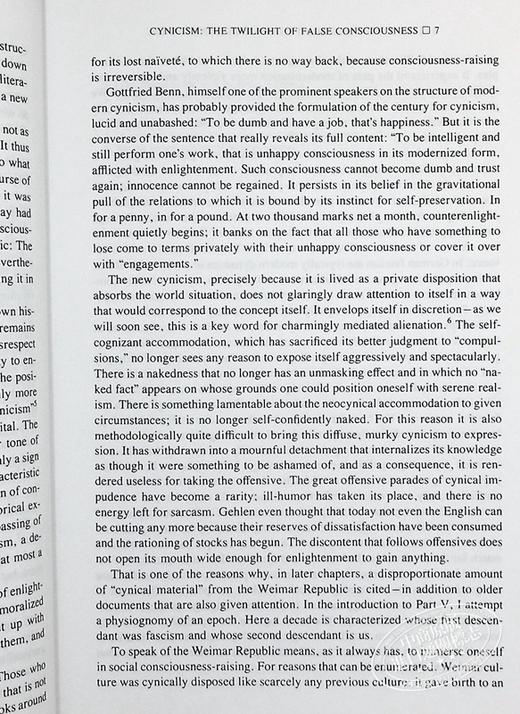 预售 【中商原版】犬儒理性批判 Critique of Cynical Reason 英文原版 彼得 斯劳特戴克 Peter Sloterdijk 商品图7