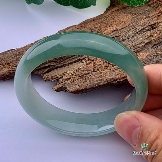 派瑞翡翠 翡翠手镯 糯种 飘花 商品图2