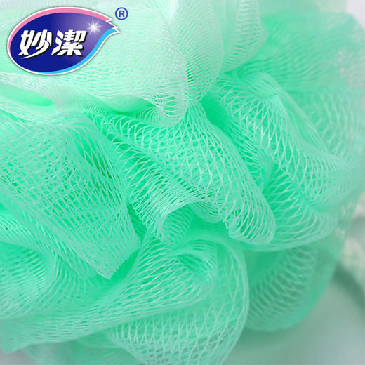 「双效浴花！9.9元包邮」妙洁双效浴花 加大沐浴球搓澡球浴球沐浴棉可挂式浴花大号居家日用清洁工具 商品图2