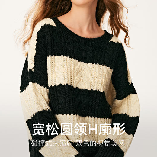 【严选】诗凡黎冬宽松圆领H廓形套头衫7E9333051 商品图2