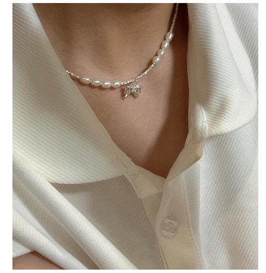 玖钻品牌 S925 手链项链 碎银子 珍珠贝珠 精美礼盒 送人自用都合适  送给每一个爱美的自己 节日礼物 商品图4