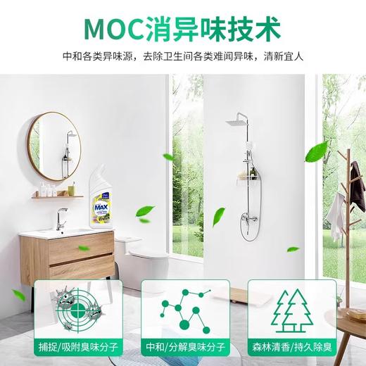 贝纯清新洁厕啫喱（森林清新）-促销装-500g+500g-1284 家庭必备 有效期26.7月 商品图3