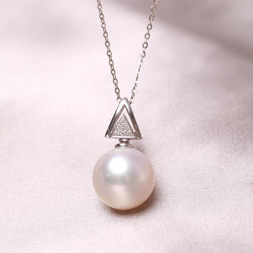 美裕 金 18K海水珍珠吊坠 南洋珠吊坠12-12.5mm白 103079 商品图1