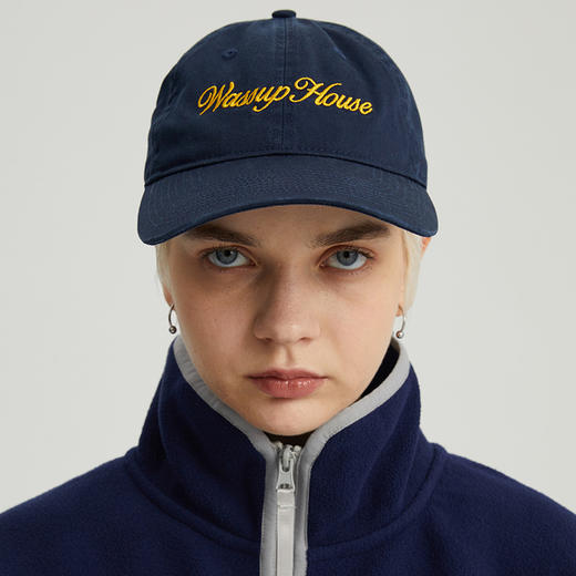 WassupHouse 斜纹布刺绣基础弯檐帽 商品图3