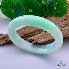 派瑞翡翠 翡翠手镯 糯种 飘花