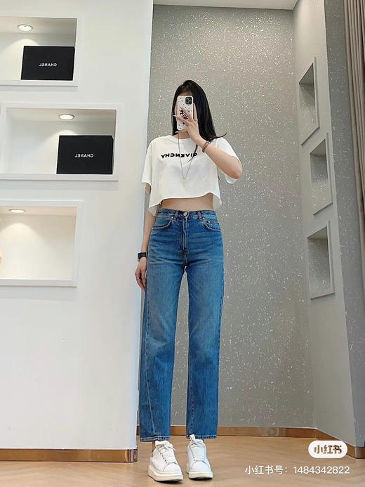 【9月5日上午11:00 必收款女士牛仔裤 秒杀】必收款 百搭 偷偷美 全棉无弹 不对称扭缝 水洗 直筒裤 商品图1