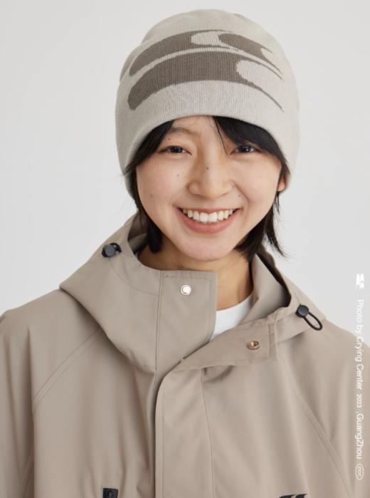 CryingCenter 黑灰大Logo提花针织毛线帽运动冷帽 哭喊中心 商品图2