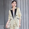 娜璐多 气质通勤西装外套女2023年秋季新款时尚个性商务拼接西装领套装女 商品缩略图3