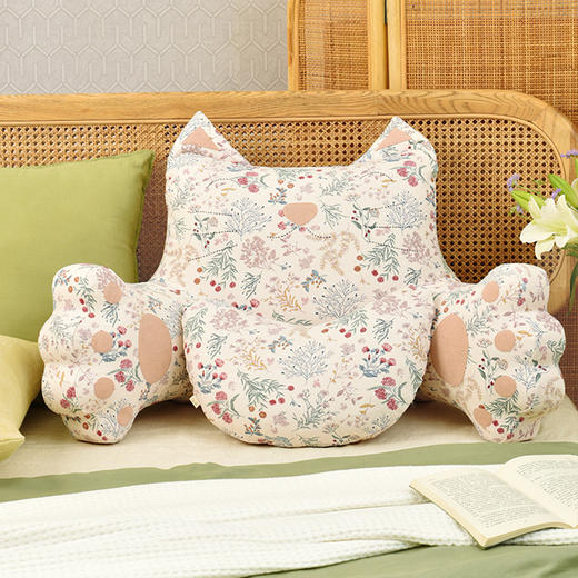 雅蕊系列猫咪靠床头沙发软包大靠背腰靠 商品图1