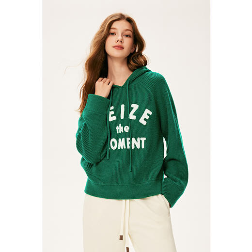 【严选】诗凡黎冬宽松连帽H廓形套头衫7E9333091 商品图4