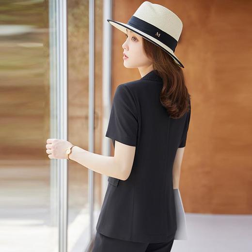 娜璐多 薄款西装套装女夏季小个子2023新款设计感气质显瘦休闲长裤两件套 商品图3