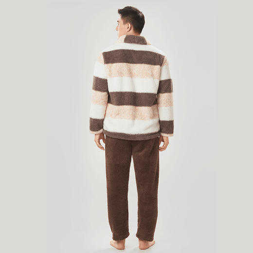 都市丽人都市锋尚生活家居男士睡衣米粒绒厚款长袖长裤类家居服套装FH30C8 商品图2