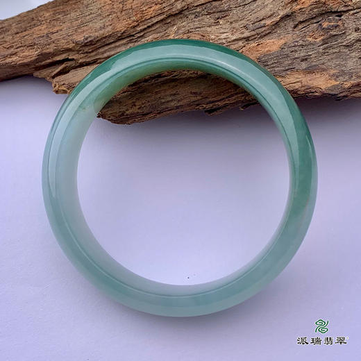 派瑞翡翠 翡翠手镯 糯种 飘花 商品图4