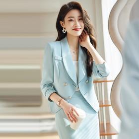 娜璐多 通勤西装外套女高端2023春新款西服套装裙两件套高级感御姐风时尚