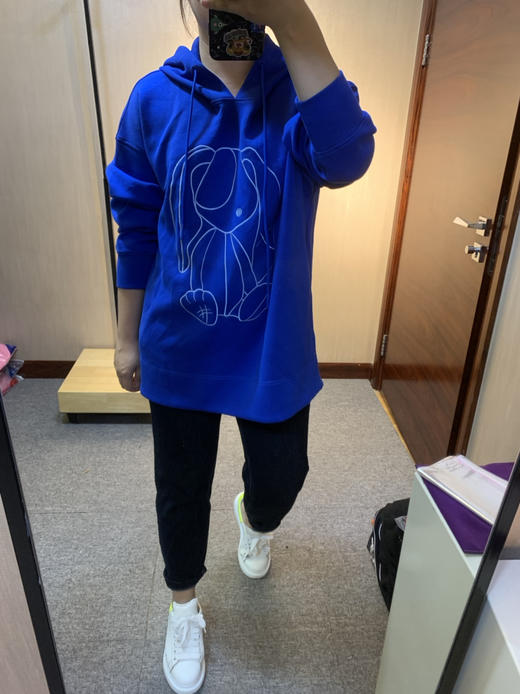 水淼2023秋冬新款休闲宽松显瘦帽衫小衫7722 商品图0