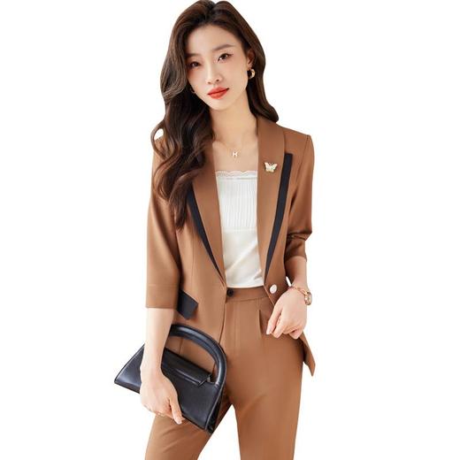 娜璐多 时尚套装漂亮小西服两件套西装娜璐多2023秋季新款气质女神范流行 商品图4