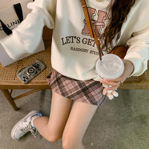 <曾小咸推荐>【甜心芭比】粉色h字母卫衣 商品图4