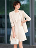 杏色西装外套无袖连衣裙套装气质高级感职业装 商品缩略图0