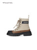 西村名物2023秋季新品舒适厚底高帮鞋机车风短靴登山马丁靴T23DS45731 商品缩略图1