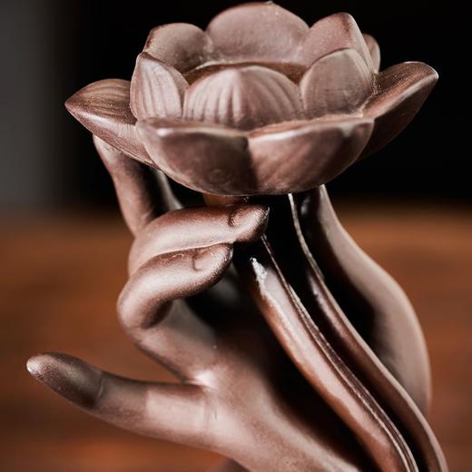 DD-新款紫砂倒流香炉摆件大号创意家用供奉供佛驱蚊沉檀香薰香炉 商品图1