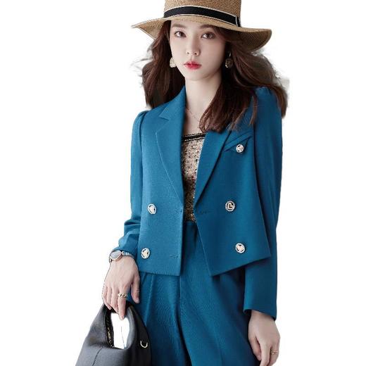 娜璐多 小个子短款西装外套女2023早秋新款时尚百搭炸街减龄西服两件套潮 商品图4