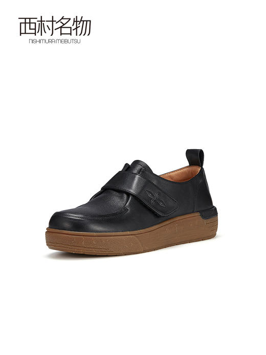 西村名物2023秋季新品英伦风增高厚底简约舒适乐福鞋小皮鞋X23CM35701 商品图1