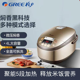 格力 TOSOT/大松 电饭煲 智能家用4L电饭锅多功能饭煲 GDF-4025C(咖啡+香槟金)