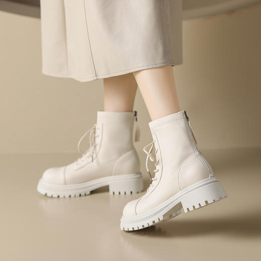 ZHR马丁靴女2024秋冬新款率性风潮酷时尚短靴简约百搭休闲瘦瘦靴 商品图7