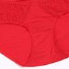 都市丽人薄透丝滑蕾丝+泳布三角女士内裤纯色内裤新年本命年红品YP32A2 商品缩略图5