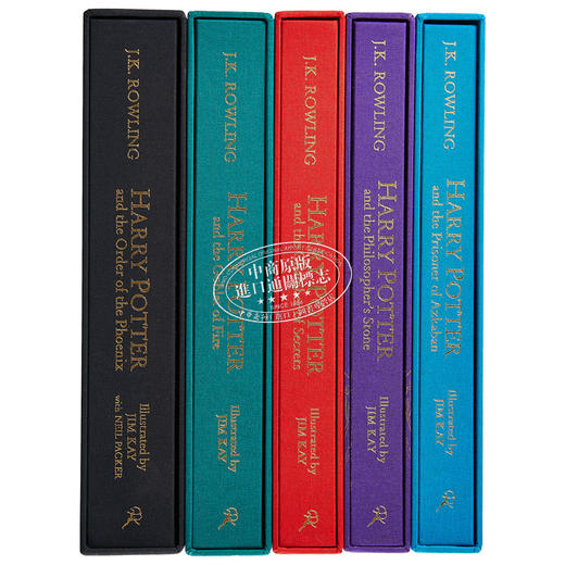 预售 【中商原版】哈利波特精装彩绘豪华版1-5 魔法石+密室+阿兹卡班的囚徒+火焰杯+凤凰社 英文原版 哈利波特全彩绘本 吉姆凯 JK罗琳 Harry Potter 商品图1
